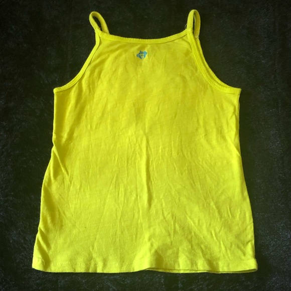 Okie Dokie Chartreuse Ruffled Spaghetti Tank Top - Picture 3 of 4